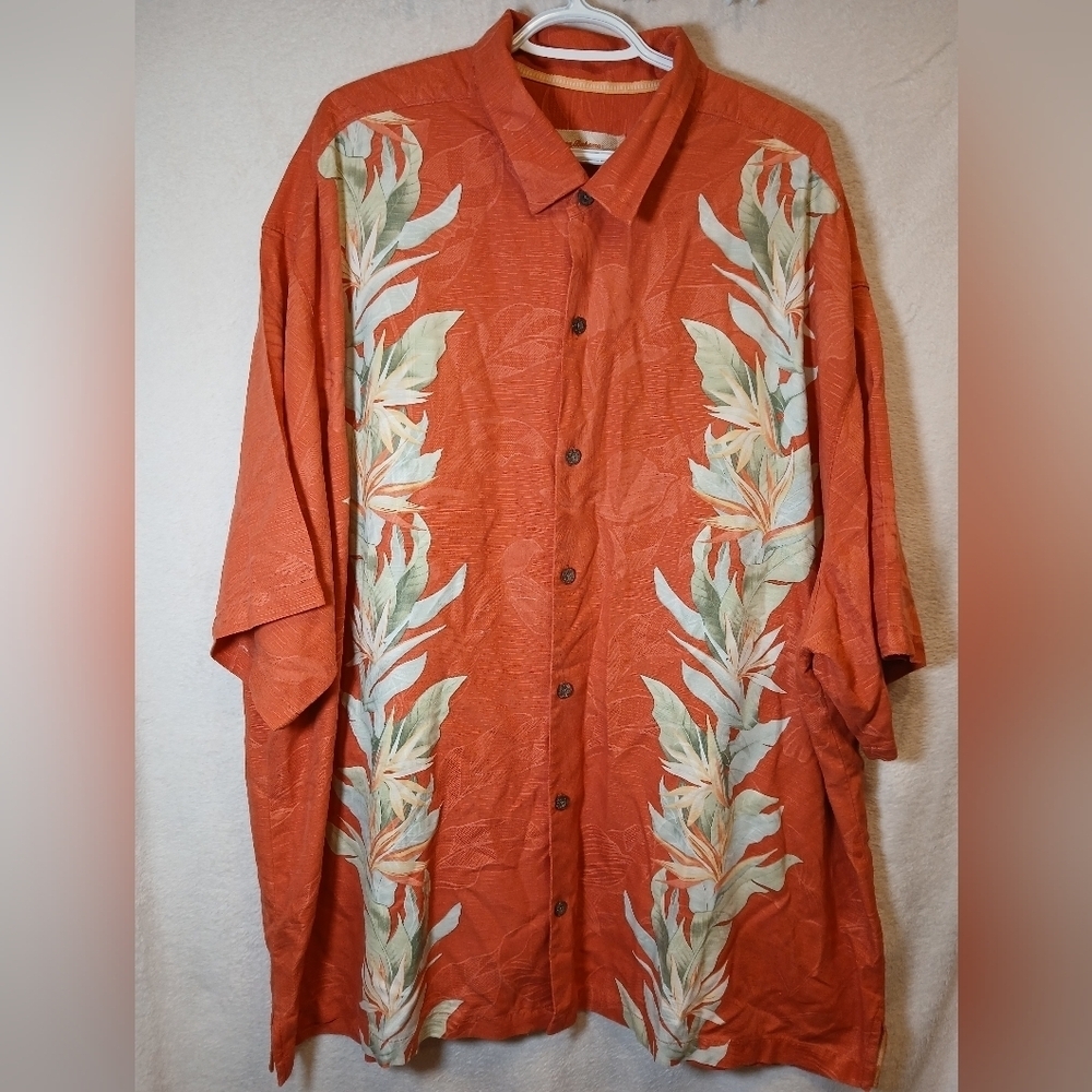 Tommy Bahama Button up Casual Men's Size 3XB Orange Dress Shirt